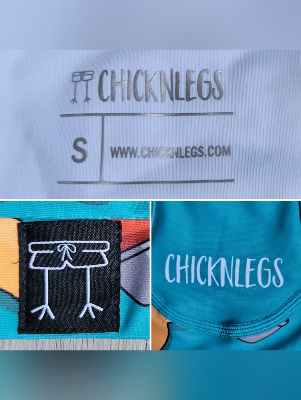 Chicknlegs Nuggets OG Teal & Brown Racerback Sports Bra, Women's Small - Picture 13 of 13